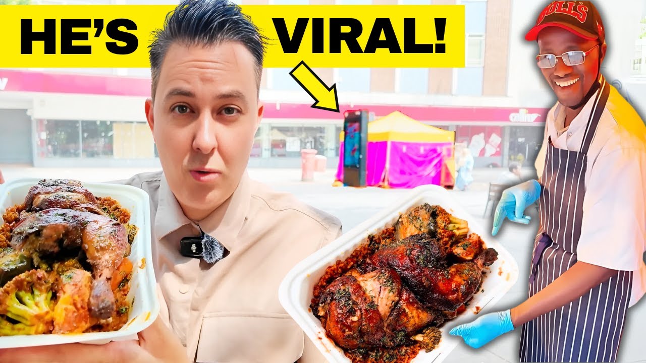 Immigrant Comes From Gambia to London Selling Chicken on a Street Corner!
