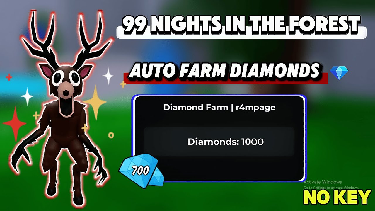 99 Nights In The Forest Script *NO KEY* - Auto Farm Diamond Chest & Auto Server Hop!