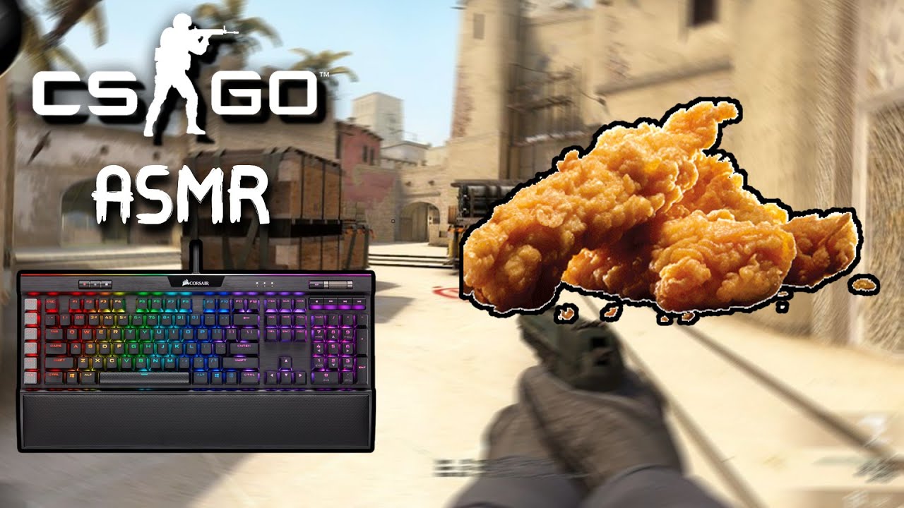 ASMR Gaming | CS:GO DUST II | CHICKEN TENDERS MUKBANG | No Talking