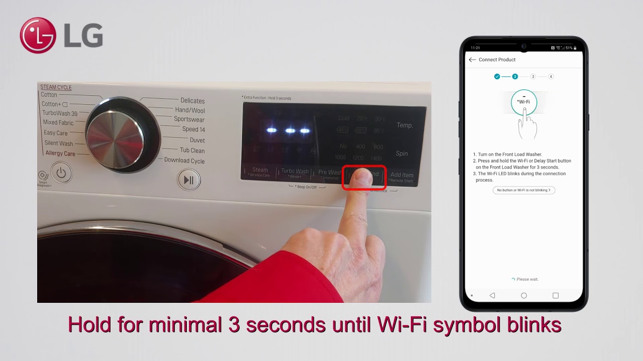 [LG ThinQ + Washing Machine] - How to connect your LG Washing Machine to LG ThinQ (Android phone)