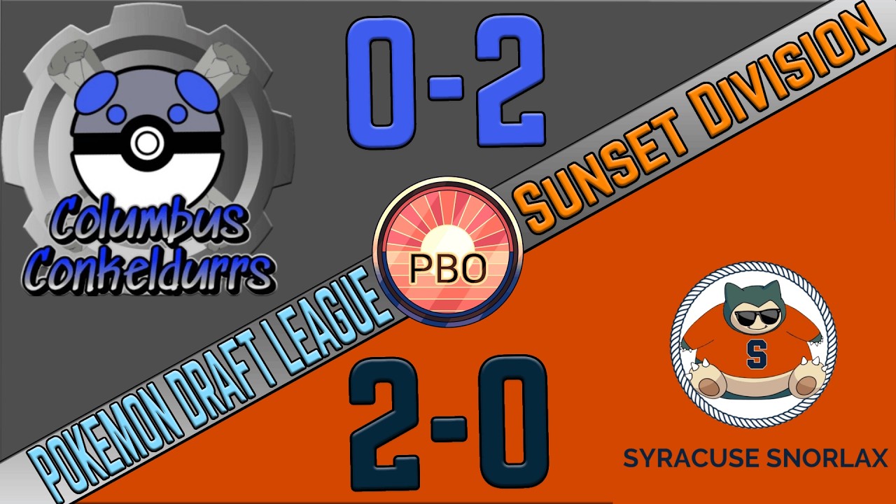 Pokémon Draft League | Columbus Conkeldurrs VS Syracuse Snorlax | S10 W3 | PBO