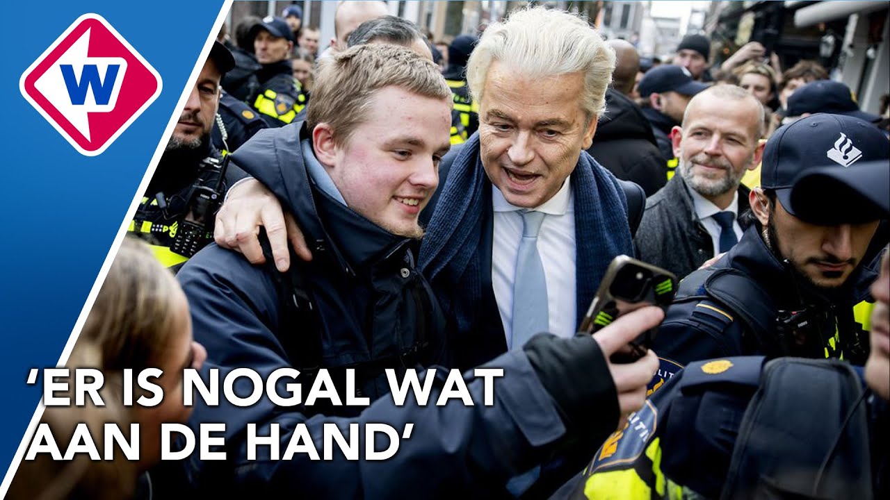 Geert Wilders bezoekt Delft, politie massaal op de been