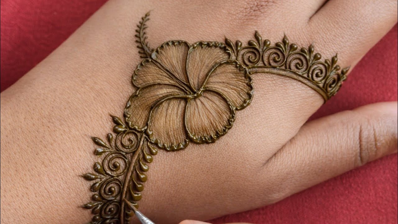 Beautiful stylish flower mehndi design || back hand mehndi design