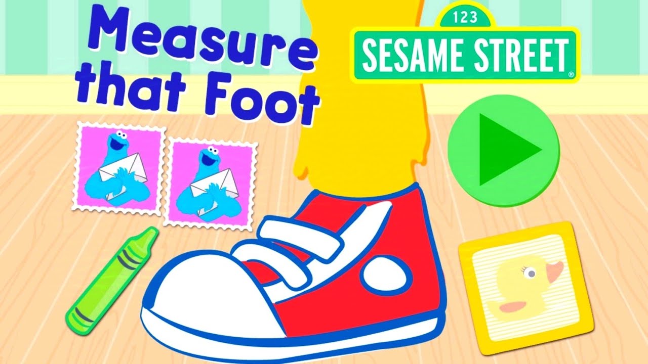 SESAME STREET : Measure that Foot 👟 PBS KIDS GAME | KIDS ON TV