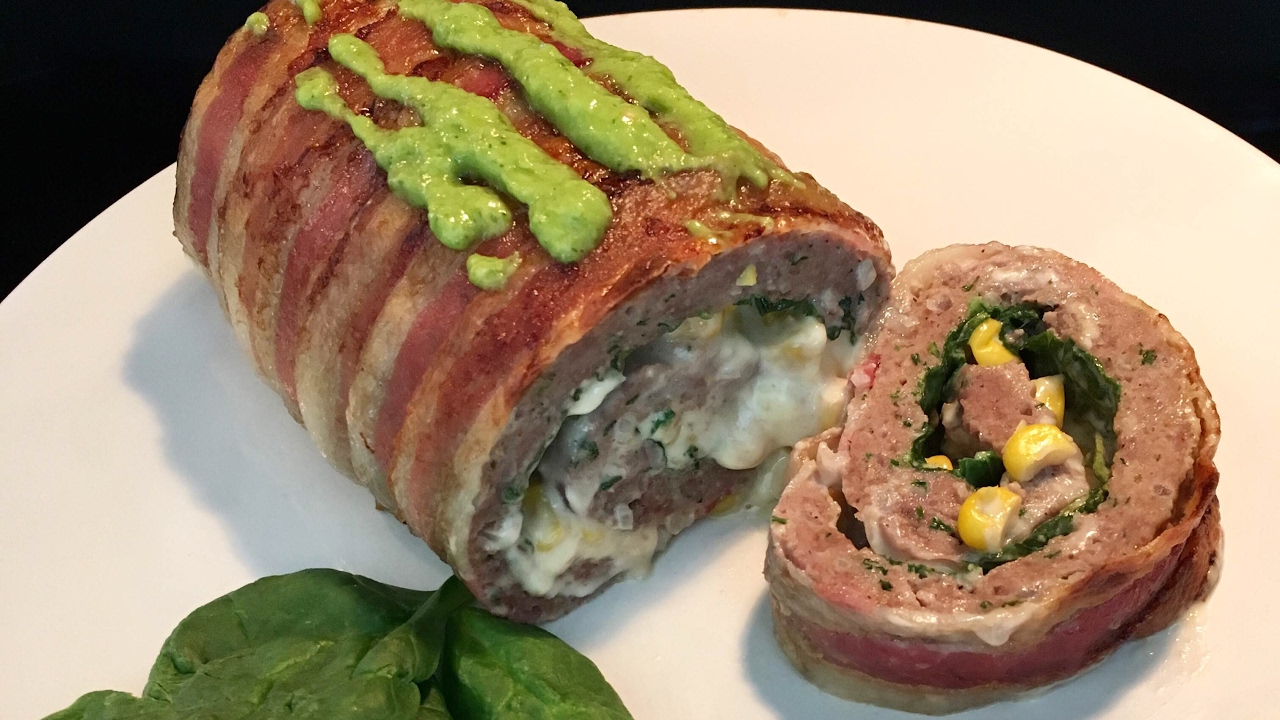 Como hacer rollo de carne relleno/fácil