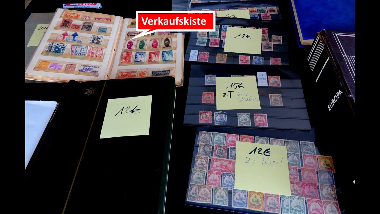 Verkaufsfilm: Briefmarken wertvoll? Schatzsuche und Verkauf in Kommissionskiste 1 mit Briefmarken