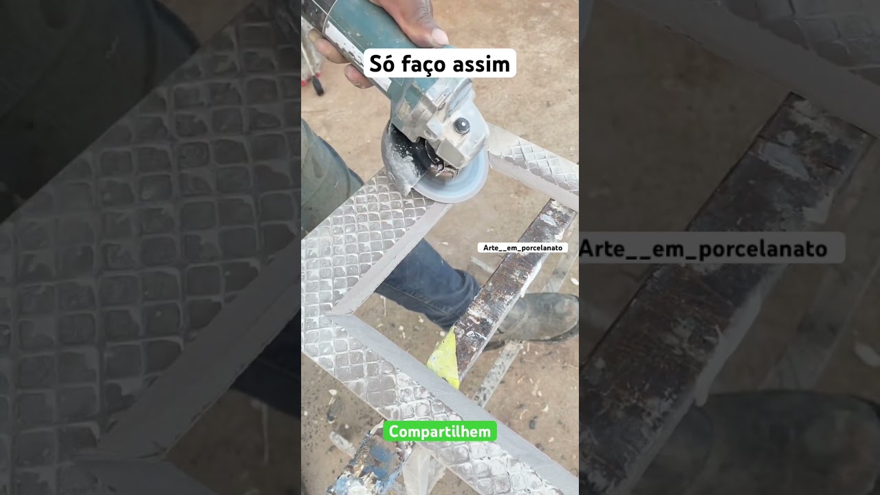 Corte 45 graus #acabamentos #dicas #porcelanato #youtubeshorts #trabalho #azulejista #lavatorio