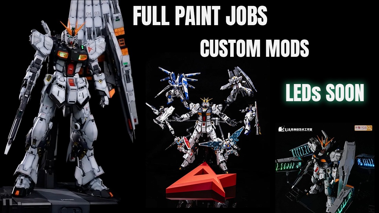 PG Unleashed Nu Gundam First Full Paint Job, Detailed Reviews, Mods & Upcoming 3rd Party LEDs