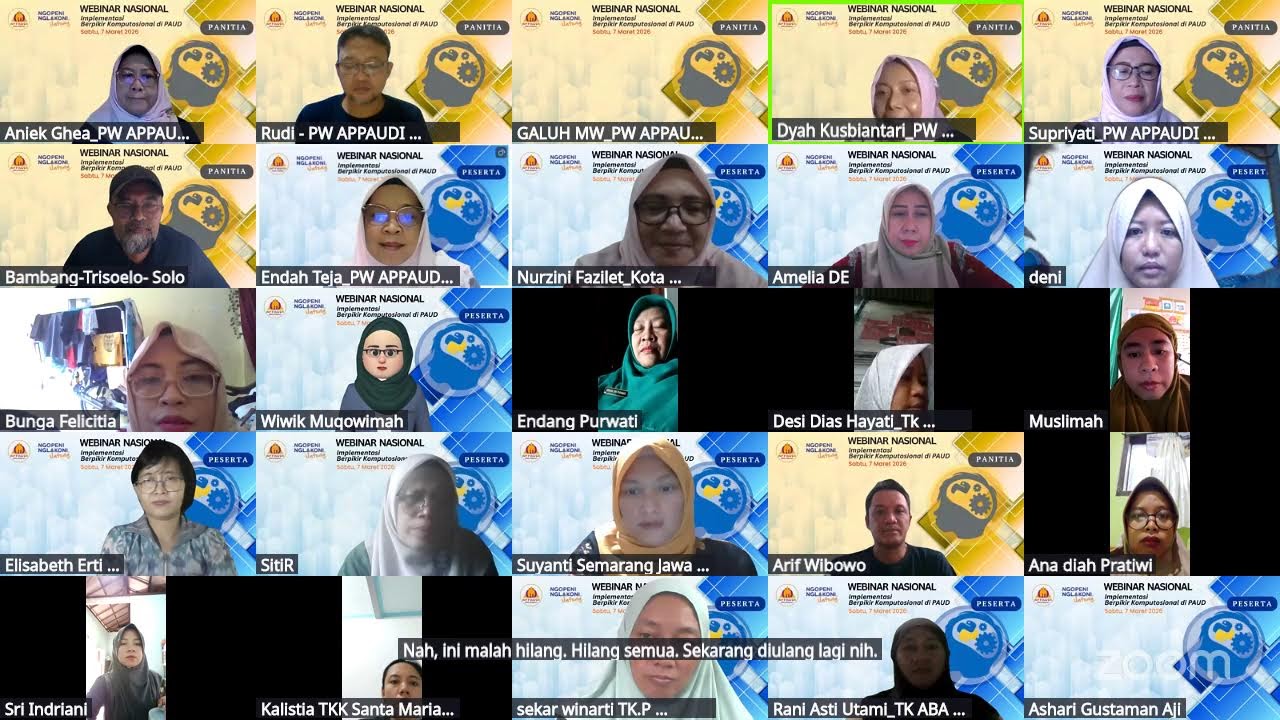 Webinar BERFIKIR KOMPUTASIONAL PW APPAUDI  JATENG