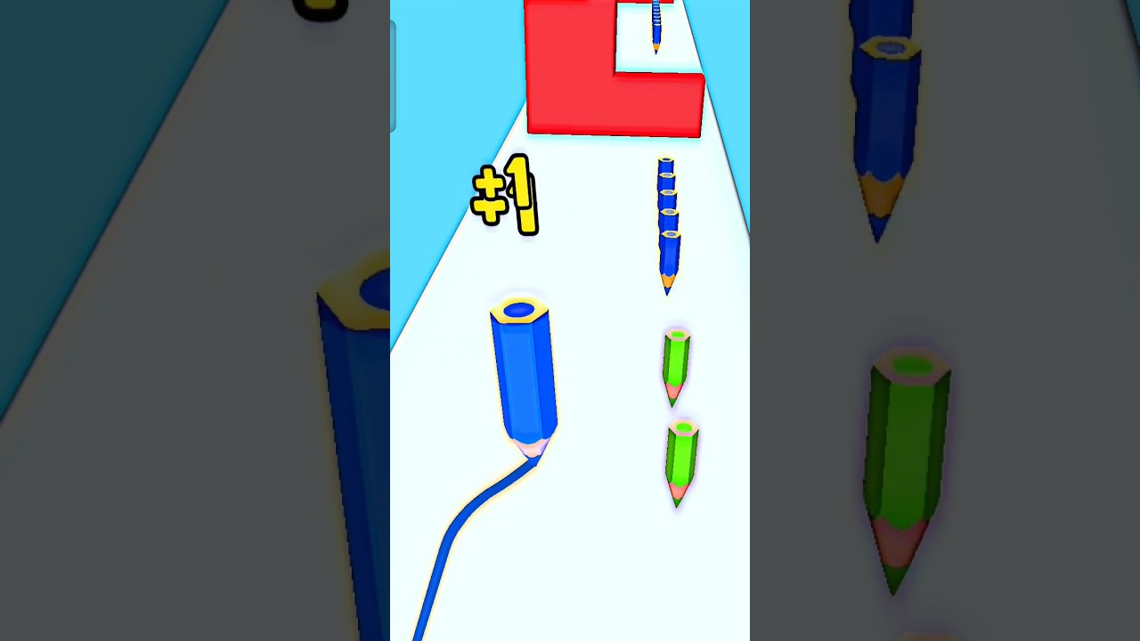 #pencil runner 3d level 13 || game play 😜🤓