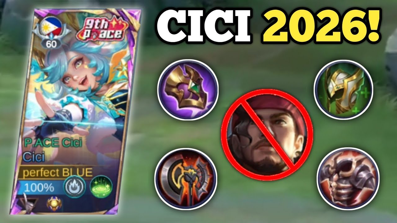 CICI BEST BUILD AND EMBLEM 2026! (100% broken!💀) CICI VS. LAPU-LAPU -MLBB
