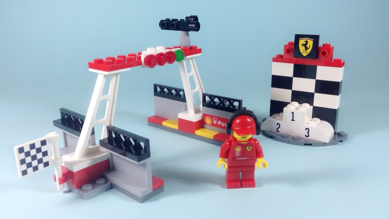 Shell Lego Finish Line and Podium Building Instructions (Set 40194)