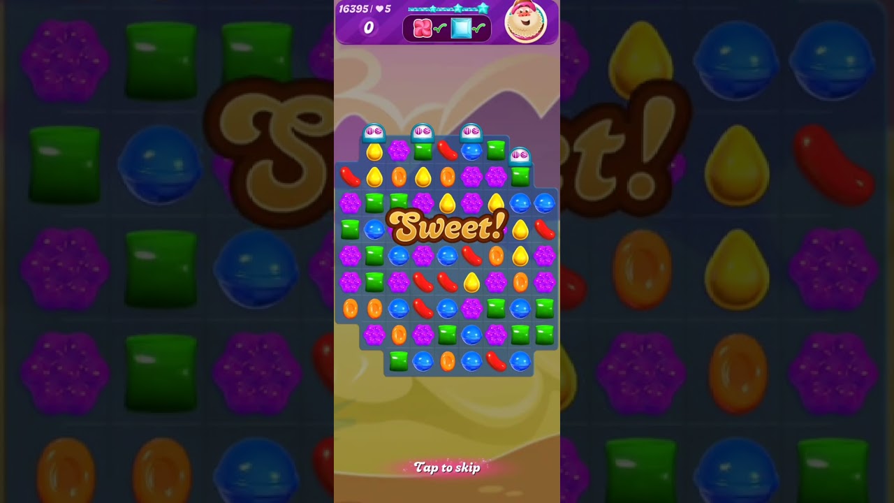 16395-16396 Candy Crush Saga level completed