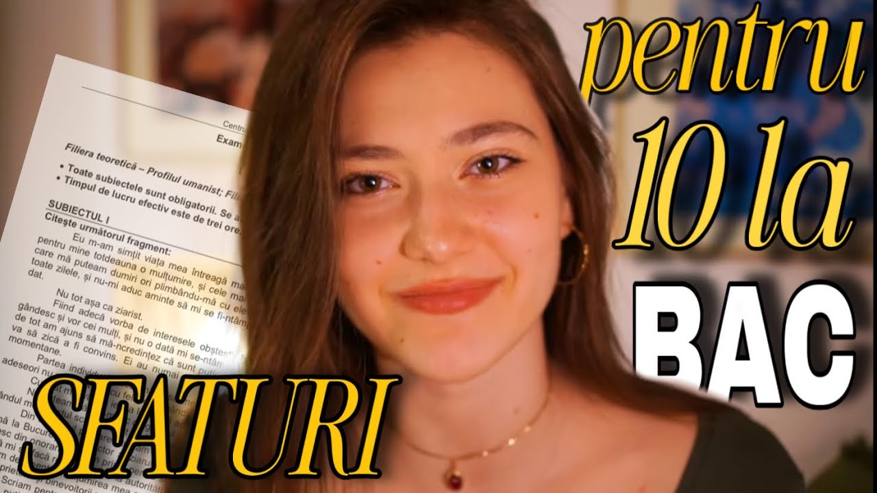SFATURI pentru BAC || 10 la Bacalaureat || tot ce trebuie să știi