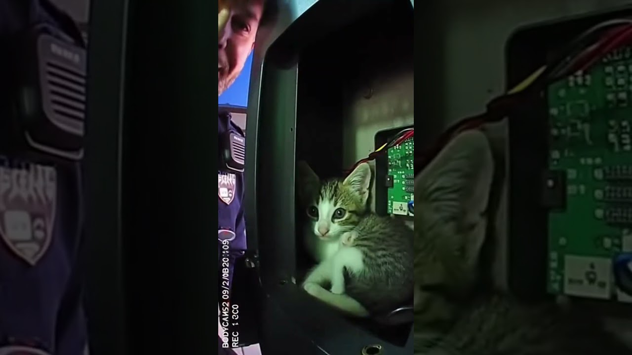Officer Opens Fast Food Speaker and Finds a Tiny Kitten 🐱