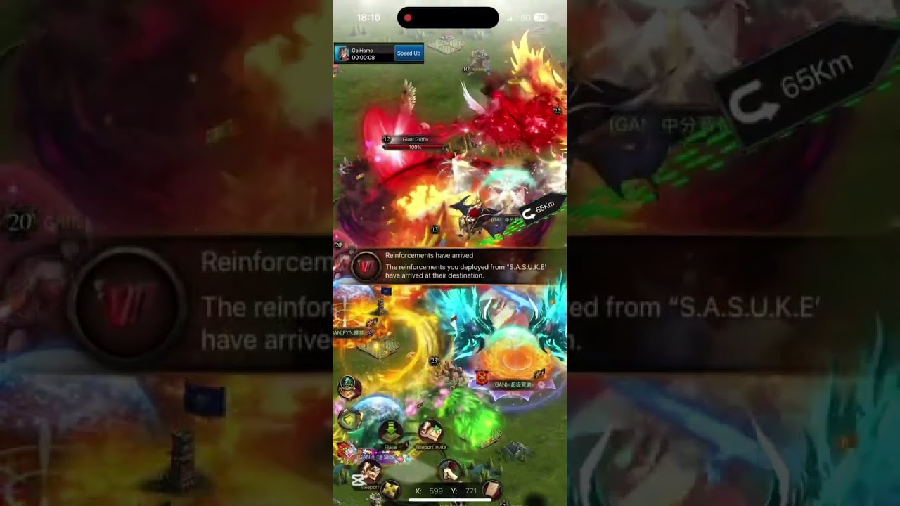 clash of kings - ruin battle (KD1114) 44g castle shielded😲🙂&zwj;&harr;️