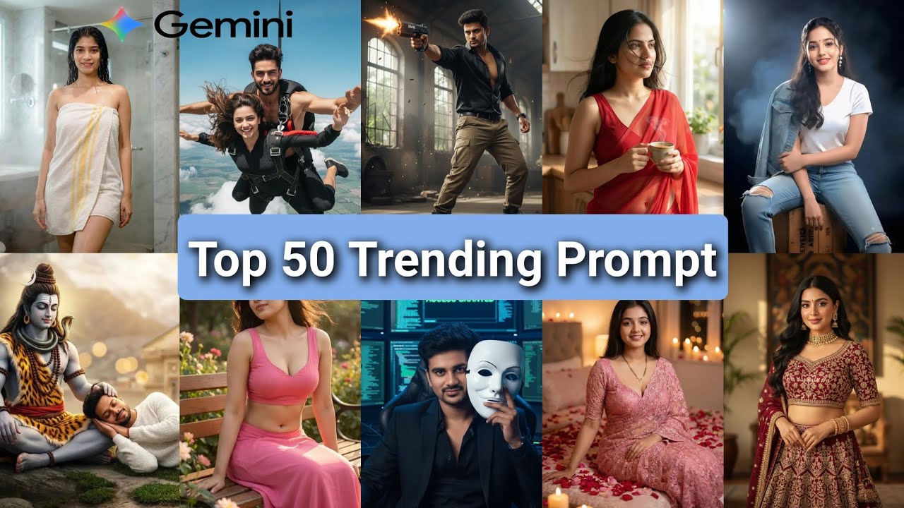 Top 50+ Google Gemini Prompts For Girls 📸 | Trending Gemini Ai Photo Editing | Gemini Ai New Prompts