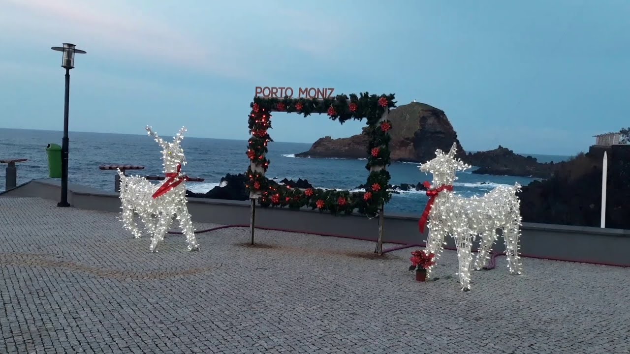 Porto Moniz Funchal Madeira  chritmas lights  January 2021