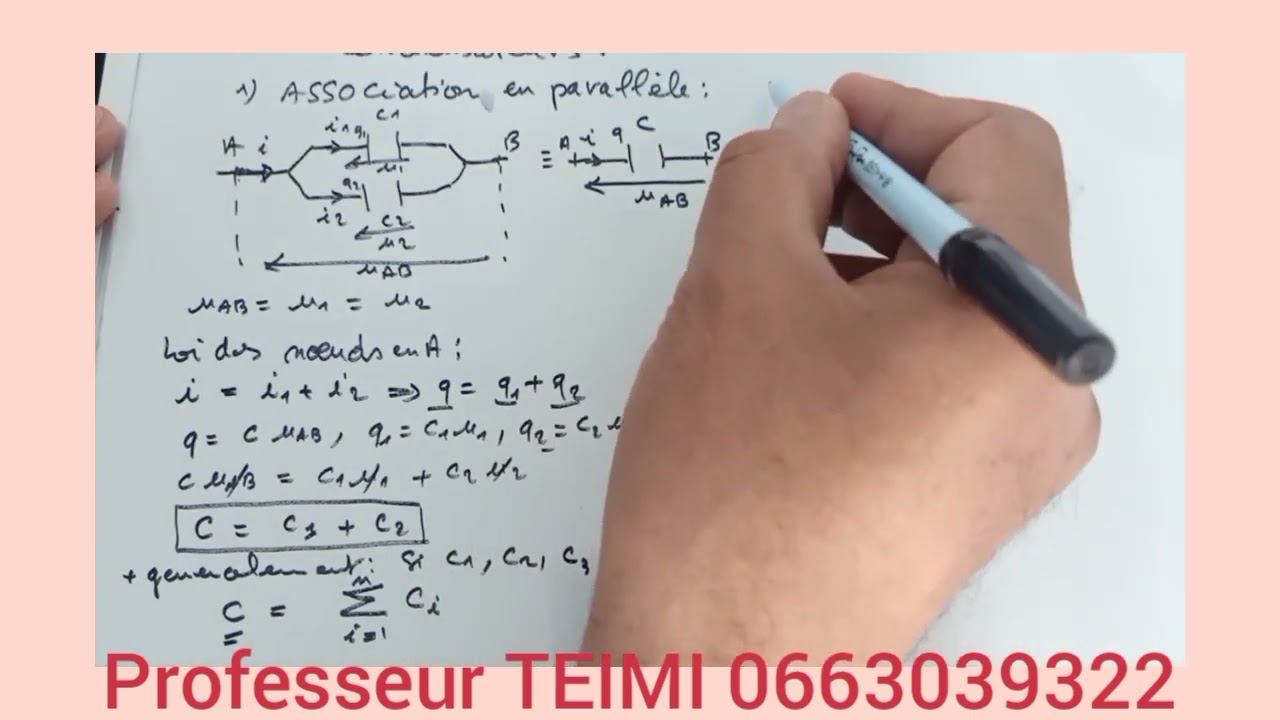 Association des condensateurs @Professeur TEIMI