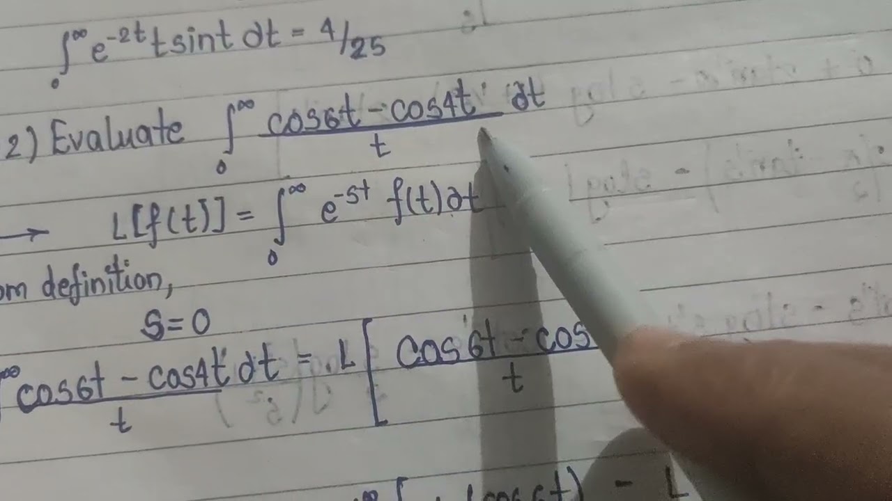 Evaluation of integrals by LT