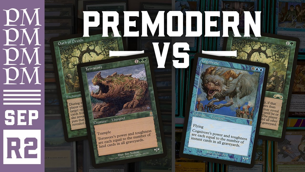 Cognivore Simic Oath vs Terrageddon -  Round 2 - September Premodern MTG Tournament