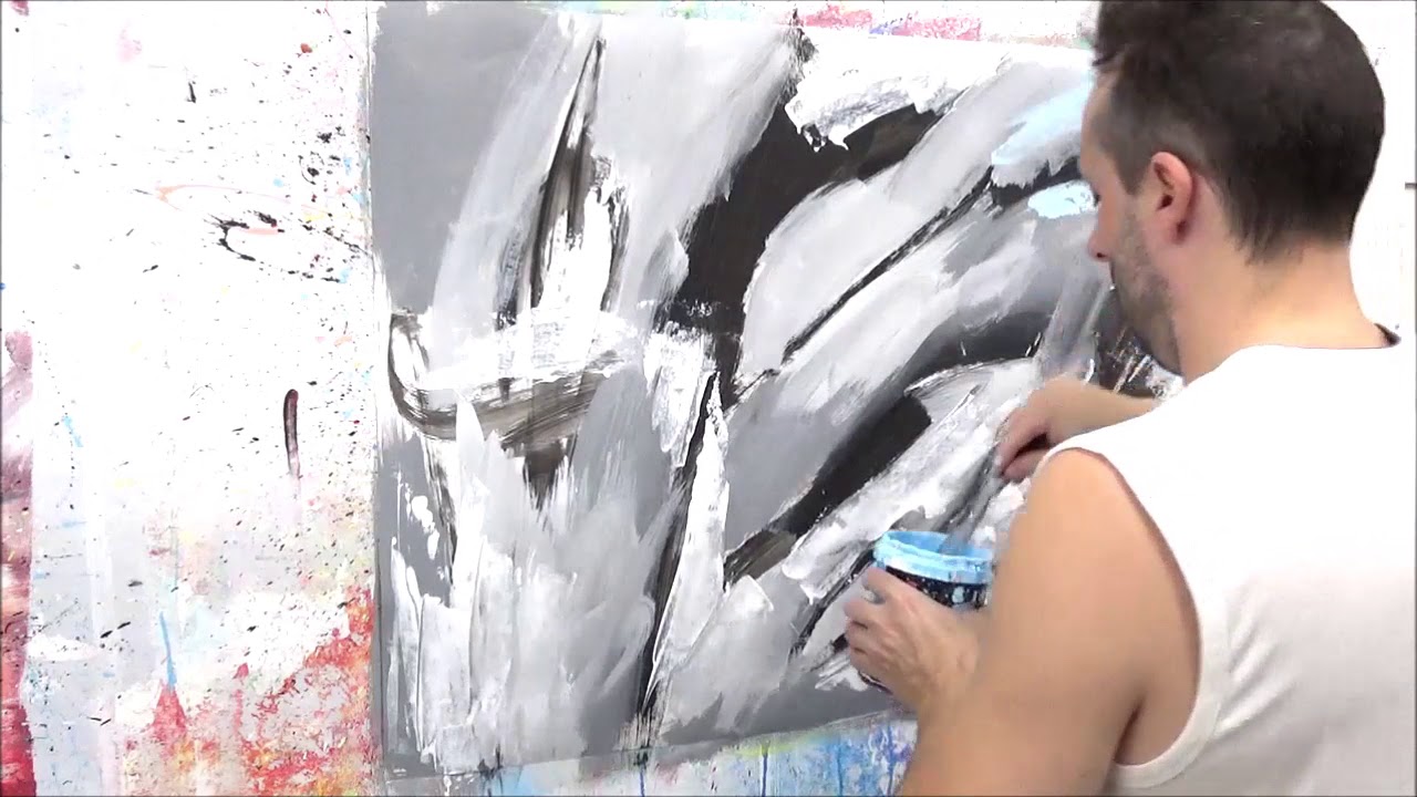La PINTURA ABSTRACTA / Acrílicos / Espátula / B - 02