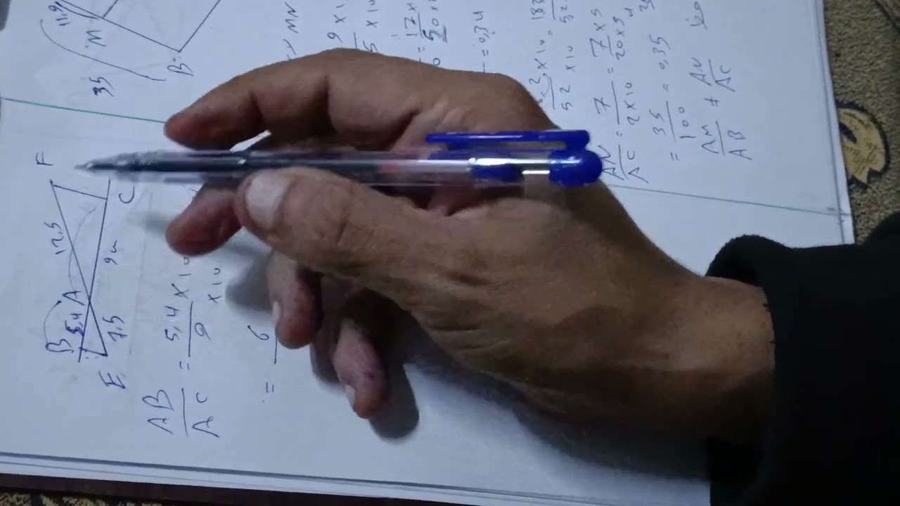 شرح أمثلة محلوله ص37 وحل تحقق من فهمك . عكس مبرهنة النسب الثلاث هندسة صف التاسع