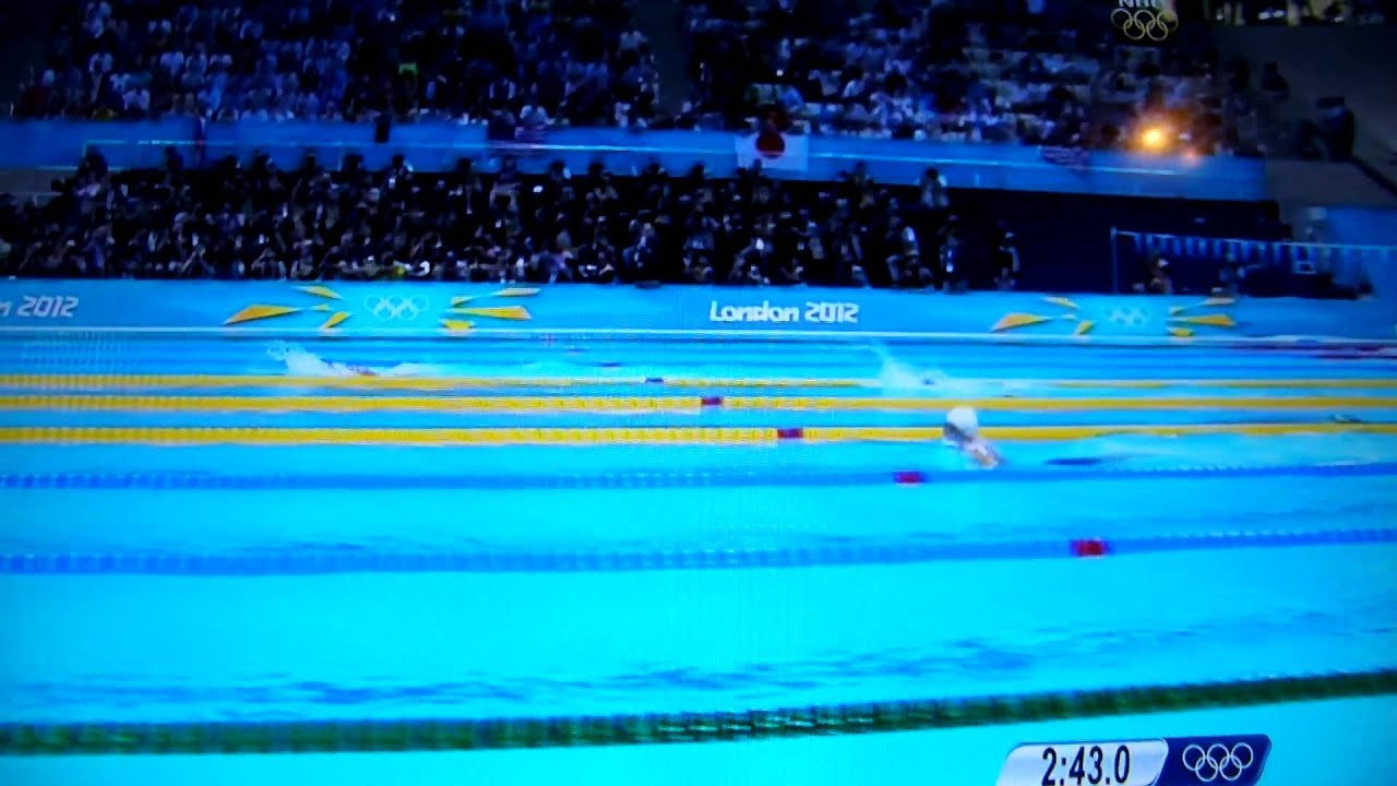 ACTUAL RACE FOOTAGE 2012 London- Men's 400m Individual Medley PHELPS DEFEATED BY LOCHTE
