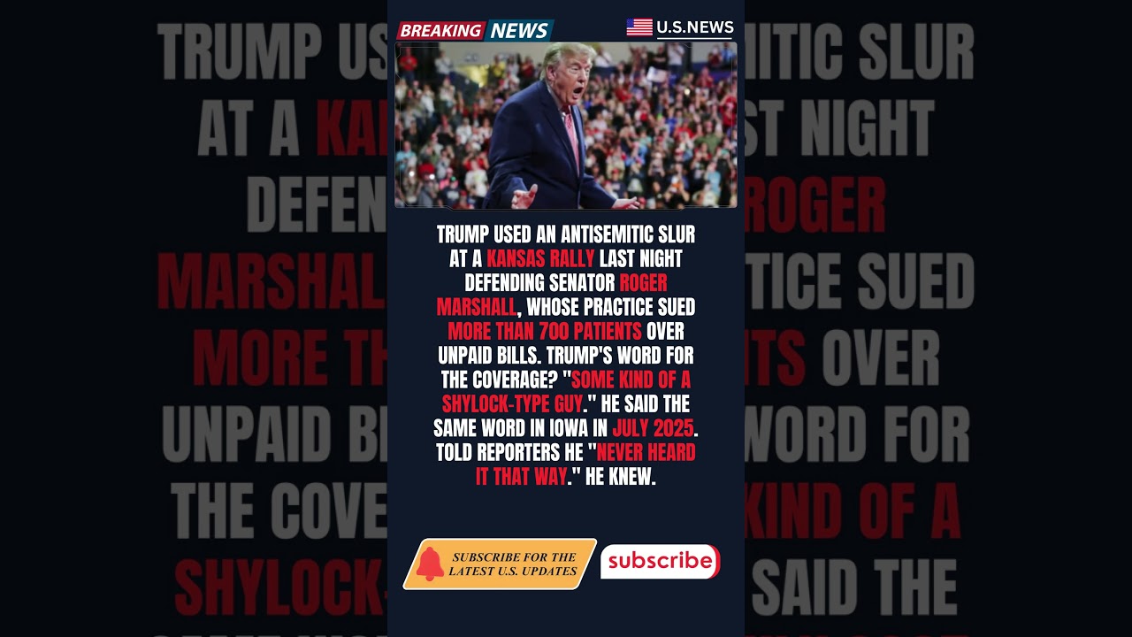 Trump Used an Antisemitic Slur at a Kansas Rally  A Year Ago He Said He Didn't Know It Was One