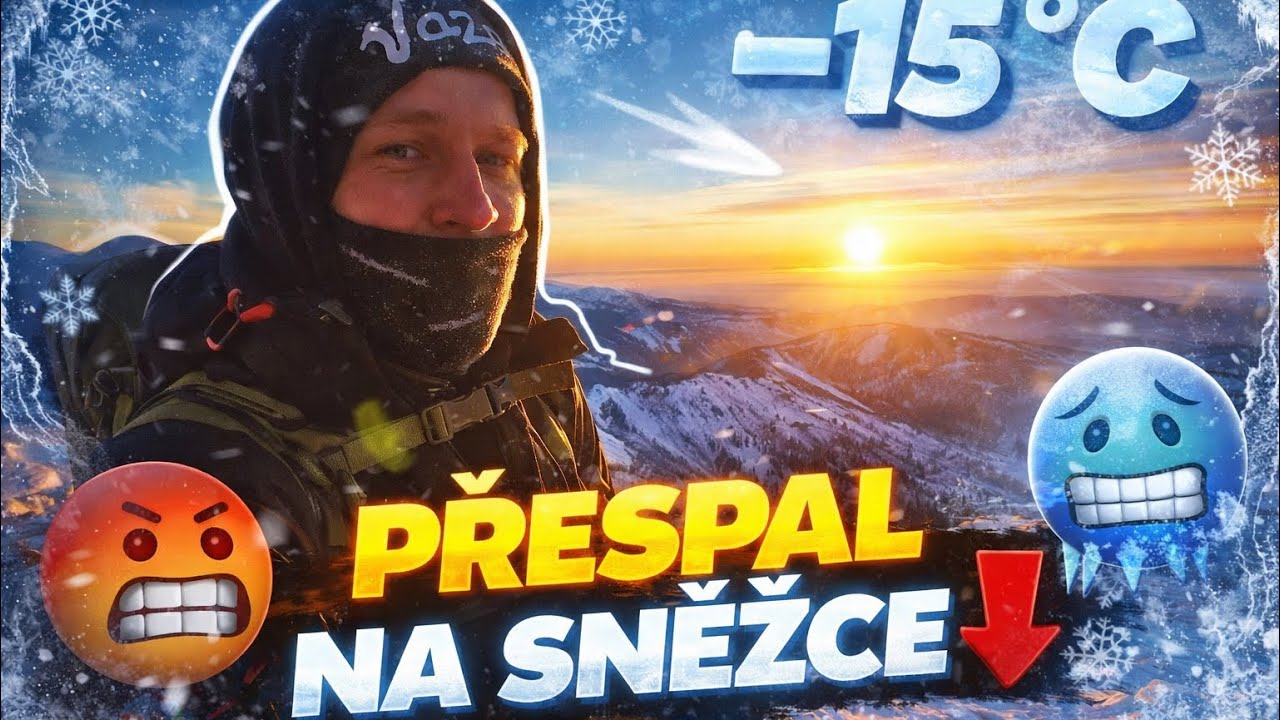 Jaká je noc v zimě na nejvyšší bodu ČR ? Východ slunce na Sněžce 🔝