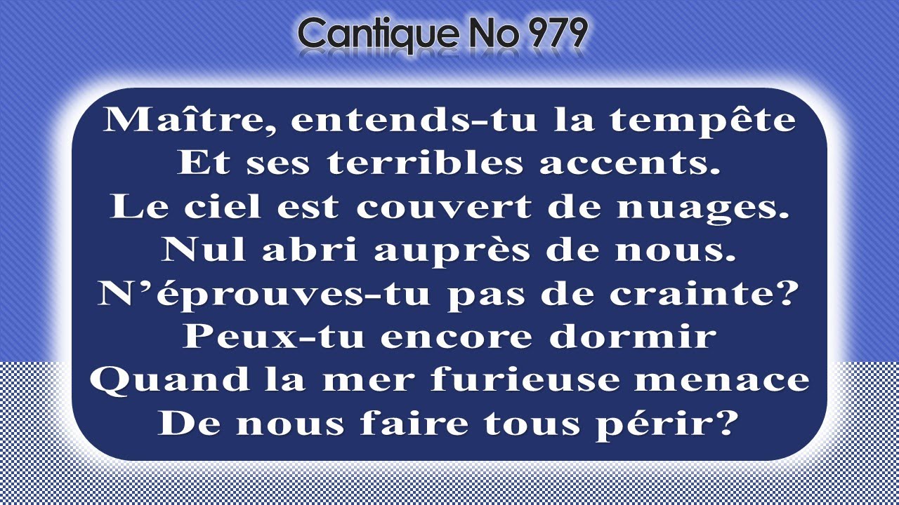 No 979-Maître, entends tu la tempête