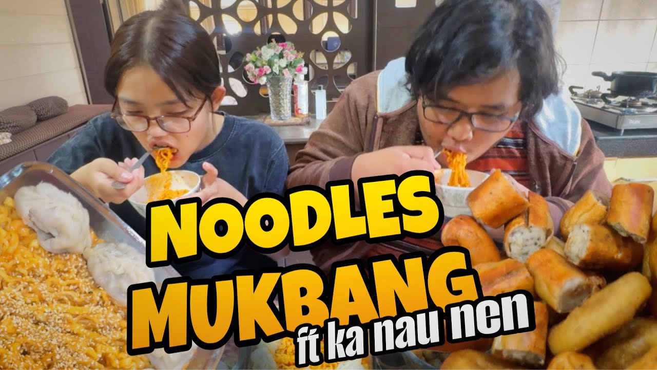 Noodles Mukbang🍜Ka nau nen ve thung aw!!🦍
