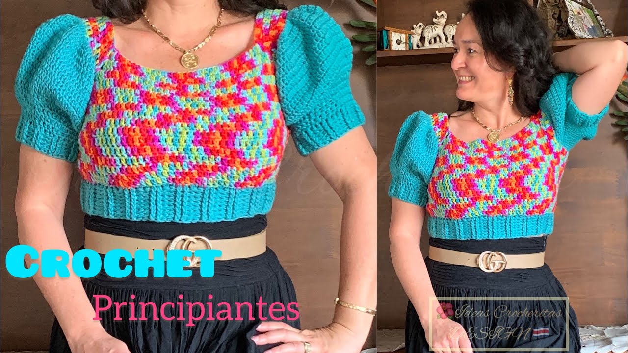 Blusa Yaritza tejida a crochet para todas las tallas