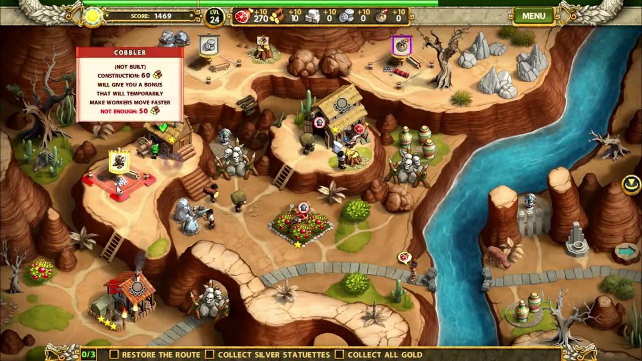 4 Aztec Skulls Remastered CE, Level 24, Hard Mode Walkthrough with Hidden Object Locations