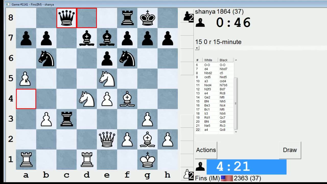 Standard Chess #52: IM Bartholomew vs. shanya (Catalan Opening)