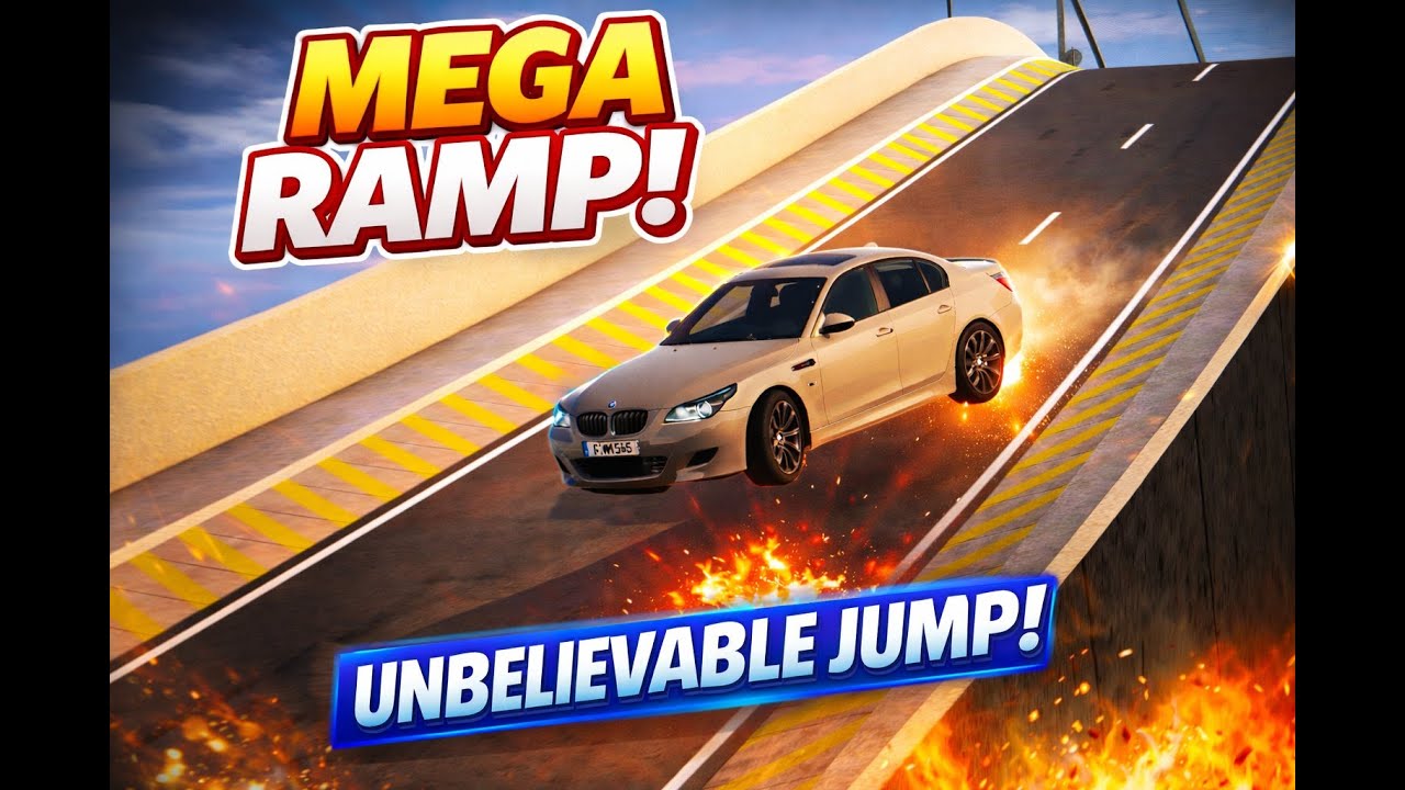 BMW M5 vs MEGA RAMP