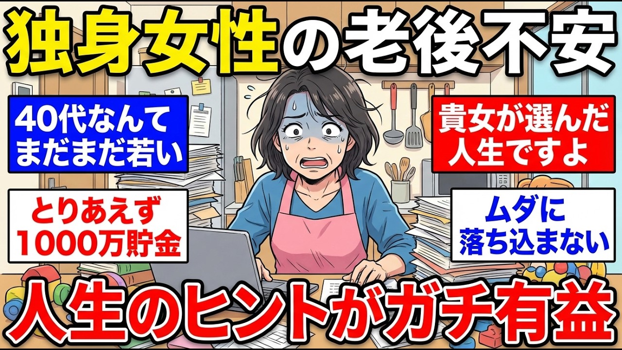 【ガルちゃん有益】アラフィフ独身女性の訴え！「老後が不安すぎて落ち込みが激しいです…」みんなー抜け出す方法教えて！【ガルちゃん雑談】【更年期キツイ】