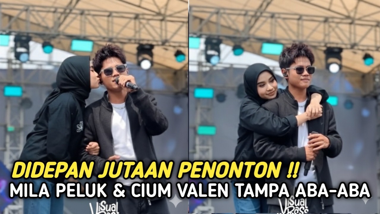 Didepan Jutaan Penonton!! Tampa Aba-aba, Diam² Mila Cium & Peluk Valen Saat Konser Di Sampang.