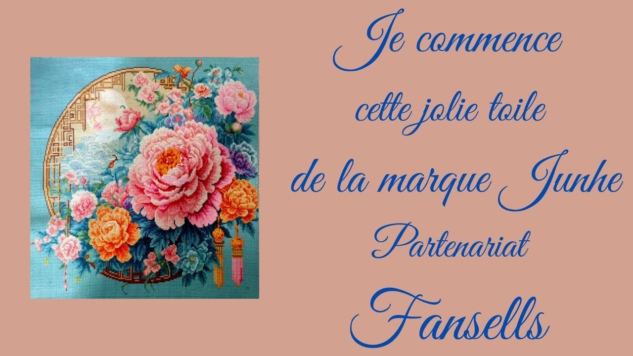 Je commence cette jolie toile #pointdecroix ( marque Junhe) 9ct reçue en partenariat avec #fansells