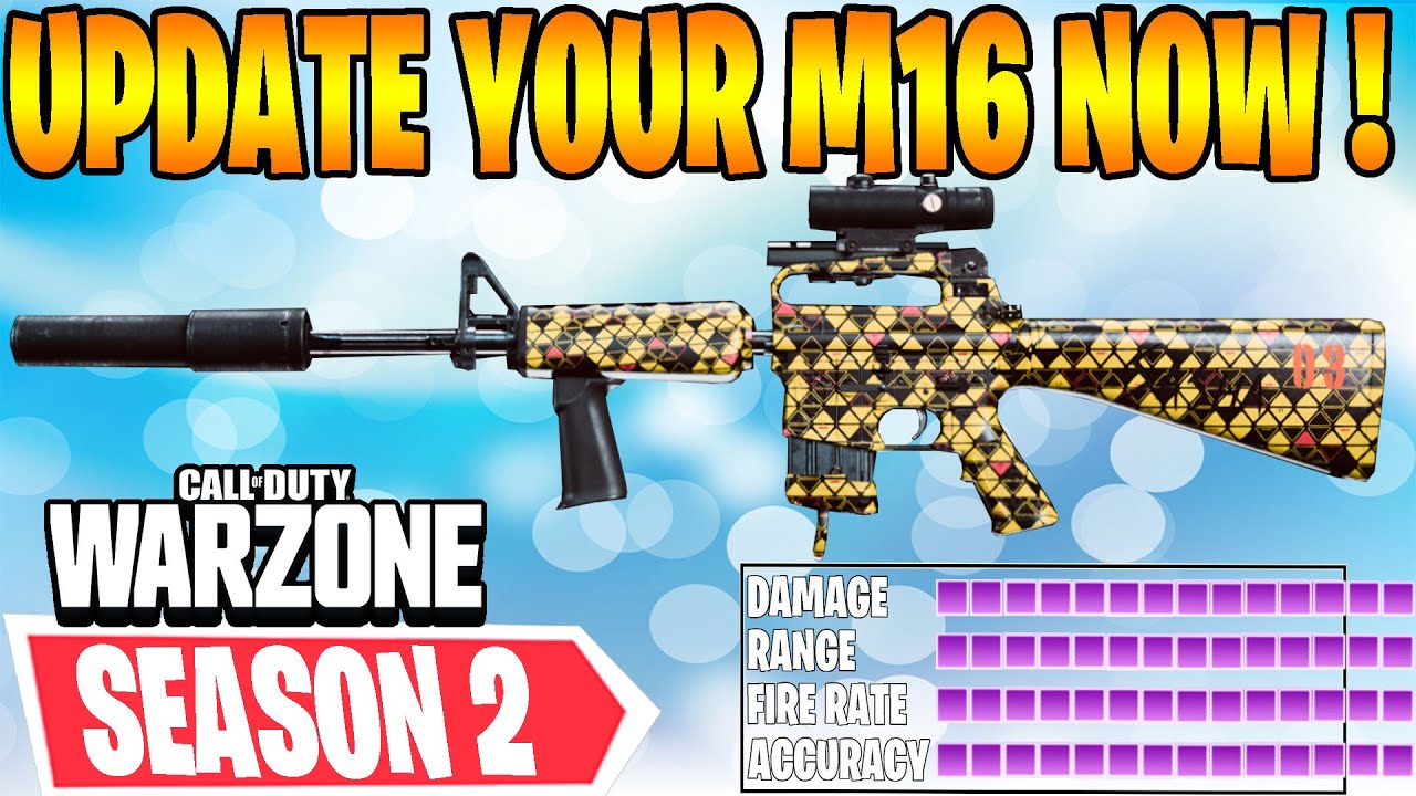 ✅ Warzone Season 2 UPDATE 1.34 M16 Build Loadout - BEST CLASS SETUP COD REBIRTH MODERN WARFARE