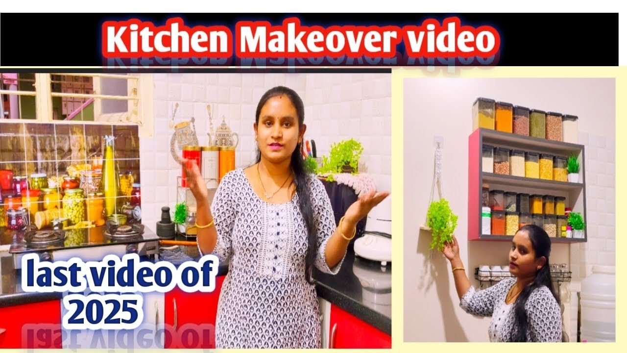 Kitchen Makeover video 🎁|last video of 2025 📦|talking about 2025 memories✨| product in description|