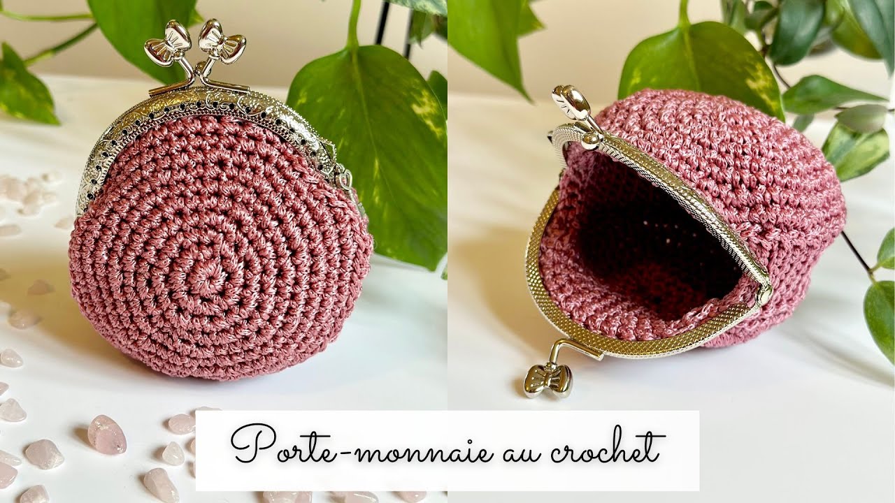 Comment faire un porte-monnaie au crochet ? 🧶Modèle Nina Chic Facile Débutant Tuto Pas à pas Wallet