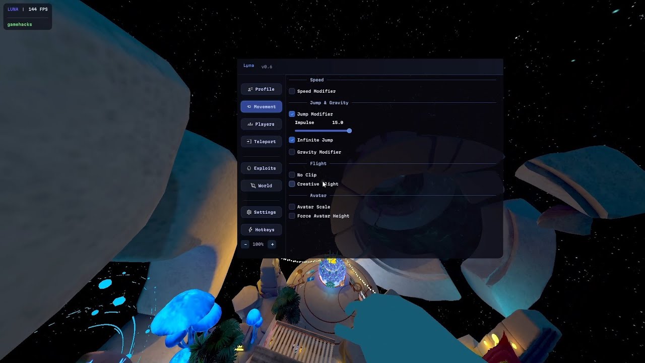 UNIX Loader + Luna Client (VRChat)