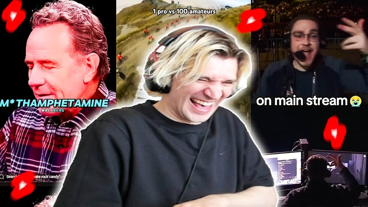Интересная реакция xQc на потрясающие короткие видео на YouTube