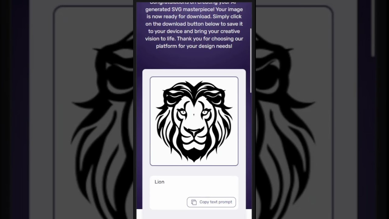 🌟 Rapid SVG Magic in 20s: AI-Generated Beauty! Text to SVG✨  #viral
