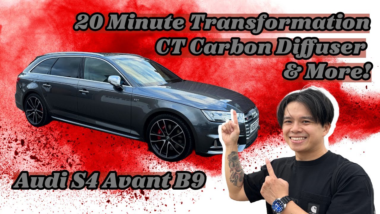Transforming my B9 Audi S4 Avant in 20 minutes CT Carbon Diffuser and More! - 136
