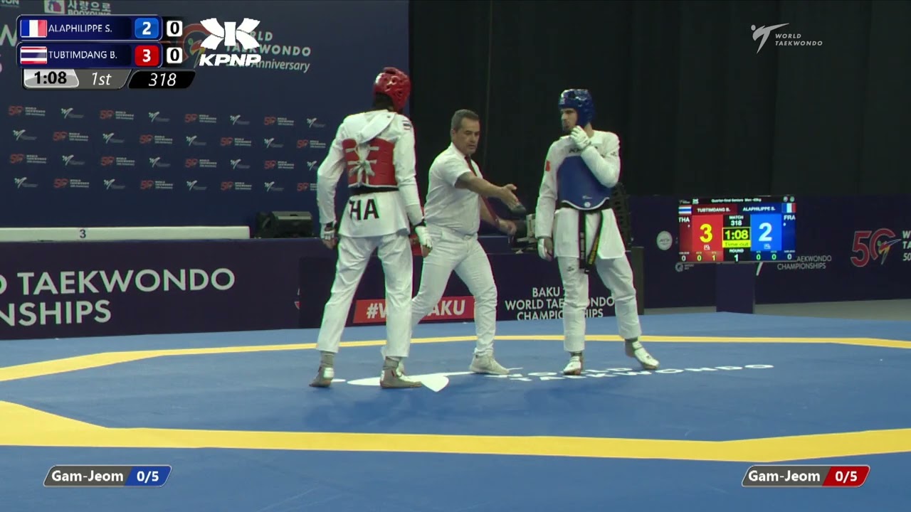 318 Quarter final Men  63kg FRA ALAPHILIPPE S  THA TUBTIMDANG B