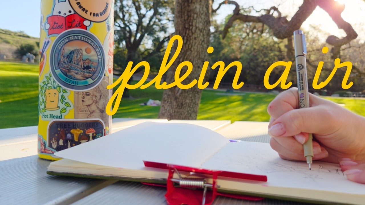 Painting in public is terrifying (Plein air watercolor vlog)