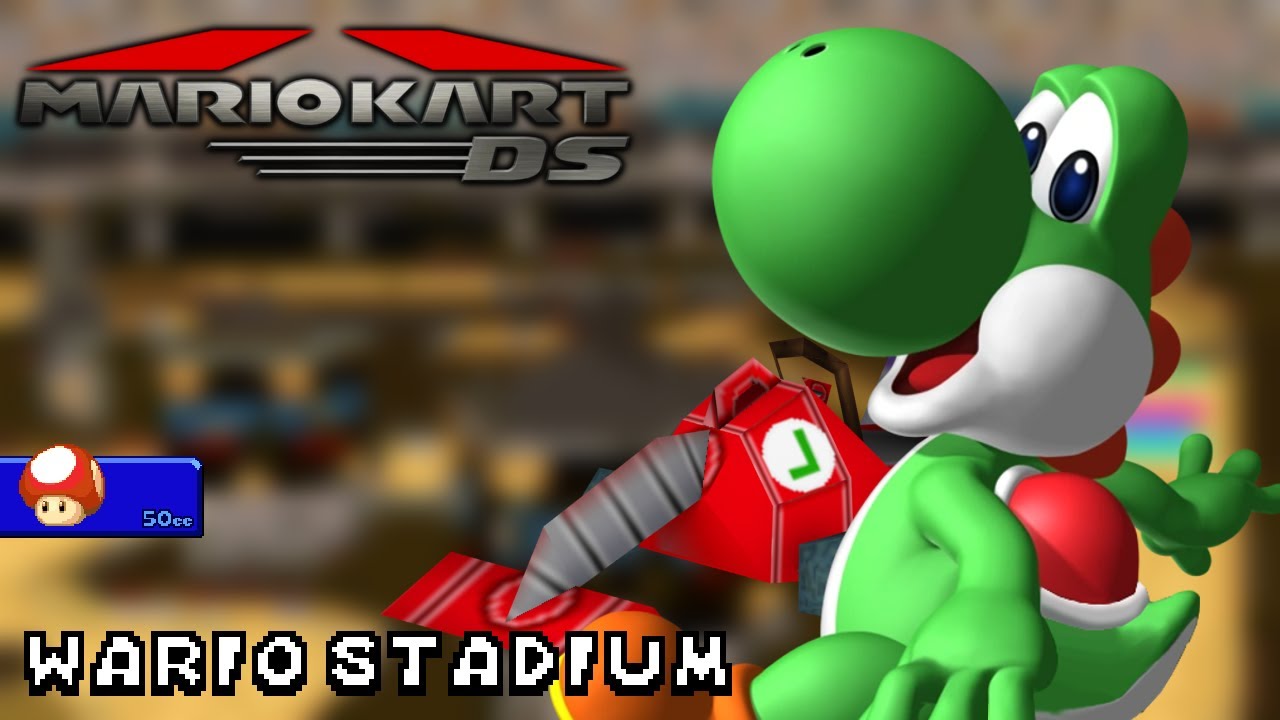 Mario Kart DS - 50cc - Yoshi - Poltergust 4000 - Wario Stadium | Ep. 3565