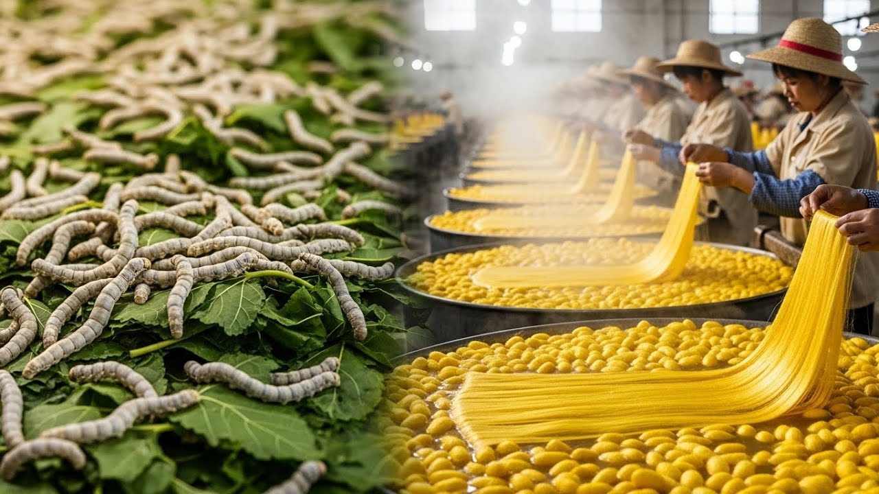 Inside the Silk Factory – From Silkworm to $3000 Luxury Scarves!